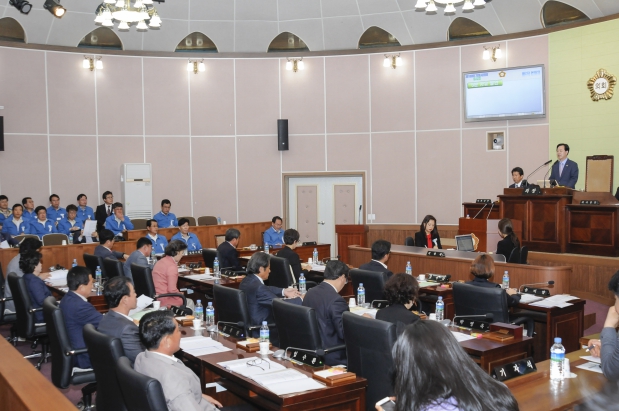 제183회 거제시의회 임시회 제2차 본회의 전경