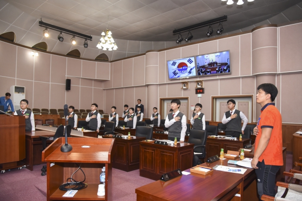 계룡중 1학년 모의의회 체험