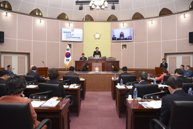 제189회 거제시의회 제2차 정례회 제1차 본회의 전경