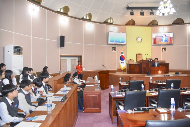 계룡중학교 모의의회 체험